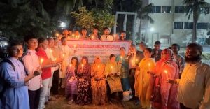 Read more about the article Candlelight vigil in Bogra in memory of road accident victims